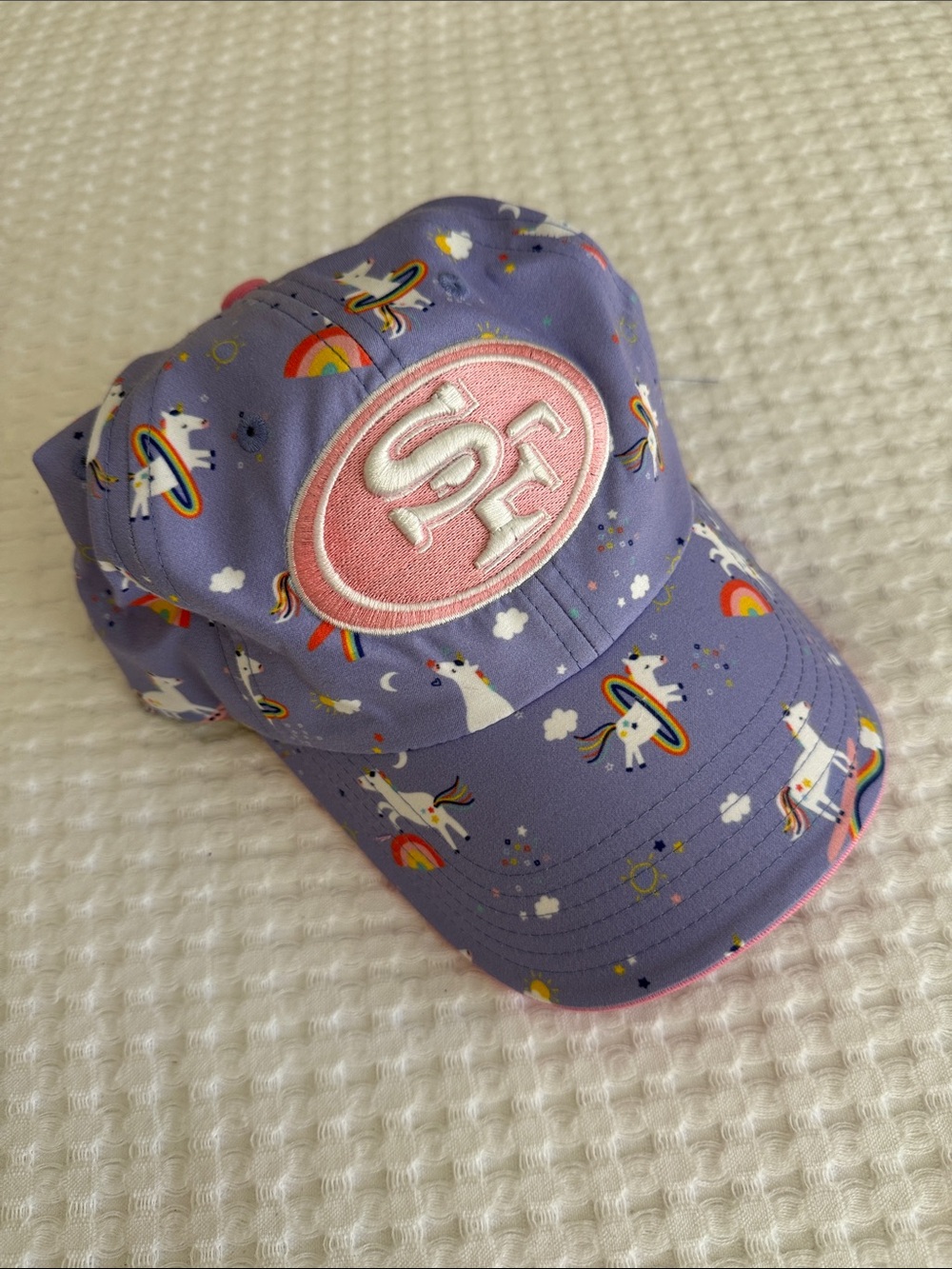 NFL 49ers Kids Unicorn Baseball Cap with Pink Logo